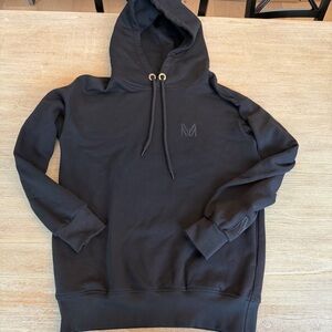 🌱Marcell Von Berlin Size Small Luxury Black Hoodie With White Leopard Back Decal